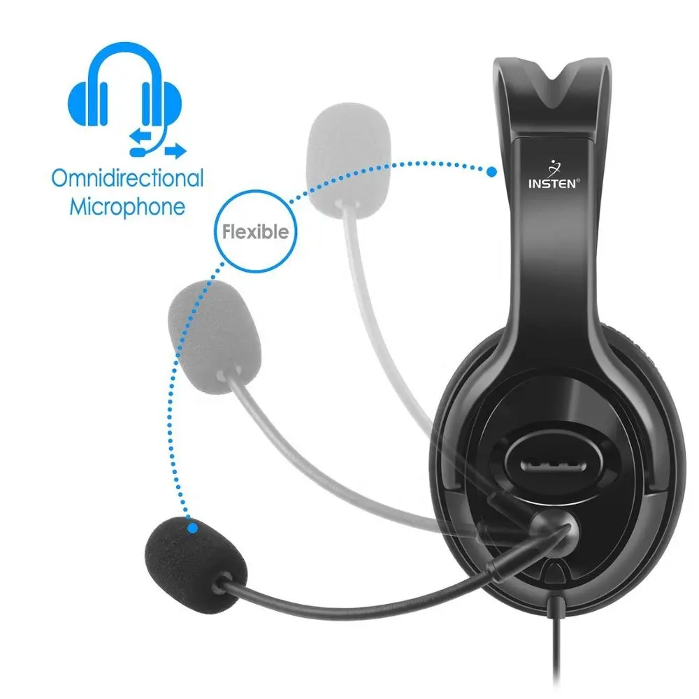 Binaural üzerinde kulak bandı çağrı merkezi USB kulaklık bilgisayar mikrofonlu kulaklık