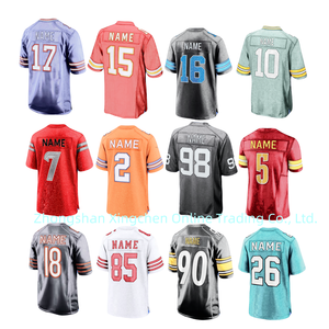 Camisetas de Fútbol Americano al por Mayor, Camiseta de Rugby Sanders Jeanty Mahomes Allen Barkley Watt Daniels Dart Hurts Hunter Burrow Ward - Product Image 1