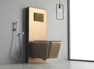 Inodoro Moderno Suspendido de Porcelana sin Borde con Sifón en P para Baño - Fabricante de Artículos Sanitarios - Product Image 5