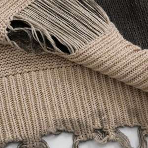 O-cou haute rue hiver pull pull avant Logo Diablo lettre goutte épaule épaisse anti-boulochage tricoté chemise nouveau déchets - Product Image 4