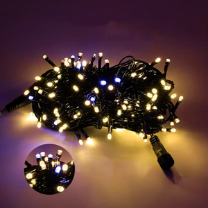 10m Vòng hoa 100 Led dây màu đen không thấm nước Cổ tích Ánh sáng đèn <span class=keywords><strong>flash</strong></span> bóng đèn IP65 PVC giáng sinh vườn LED <span class=keywords><strong>String</strong></span> Lights cho kỳ nghỉ - Product Image 1