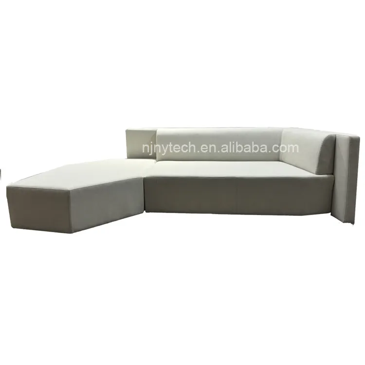 Juego de muebles de sofá irregular de alta calidad blanco crema personalizado, sofá hexagonal, sofá seccional para sala de estar.