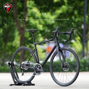 C6 700c 公路自行车 铝合金车架 碳纤维车叉 24速液压碟刹 内置线缆 自行车 空气动力公路自行车 - Product Image 2