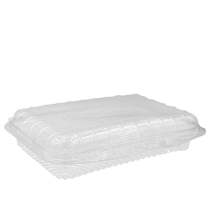 Barquette alimentaire rectangulaire transparente jetable en plastique 450 cc – Contenant de stockage et de transport - Product Image 1