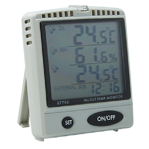 TTLTES 87792 เครื่องวัดความชื้นพร้อมหัววัดอุณหภูมิ จอแสดงผล LCD ความละเอียด 0.1 0~50 - Product Image 1