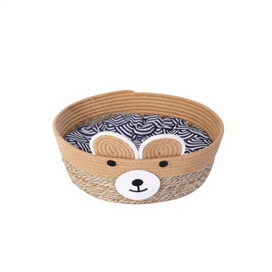 Woven Rattan Cat Nest Round Cooling Pet Bed For Cats All Seasons Use - Product Image 1