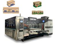 Máquina Automática de Impresión, Ranurado y Corte de Cajas de Cartón con Tinta Flexográfica