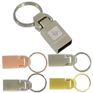 2024 Nieuwkomers Gadgets Sleutelhanger Metalen Usb Memoria Flash Drive Aangepaste Merken Promotie Relatiegeschenk Usb2.0 3.0 Usb Stick