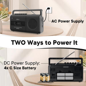 Enregistreur de cassettes nostalgique, radio AM/FM/SW avec numérisation USB/SD et haut-parleur intégré - Product Image 2