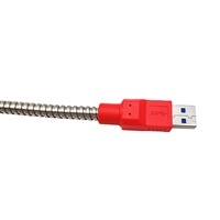 Kabel USB 3.0 Male to Male Stainless Steel Super-Flex Berlapis Logam Kabel Berpelindung Kabel USB 3.0 Berlapis Baja