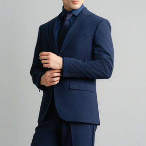 Nuevo Traje Formal de Moda Personalizado para Hombre, Invernal, Transpirable, 100% Algodón, Corte Entallado, con Pantalón, Chaqueta y Blazer para Boda - Product Image 3