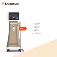 Appareil d'épilation au laser diode 808 nm portable, certifié CE, puissance 800-1200 W, système de refroidissement TEC+Saphir+eau