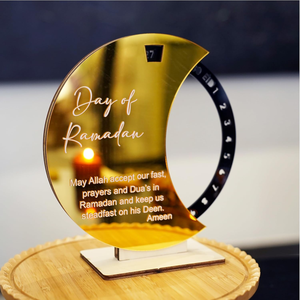 Dekorasi Meja Ramadan untuk Rumah Kalender Advent 2026 Penyangga Angka Akrilik Cermin Emas Hitung Mundur Ramadan Dekorasi Eid Mubarak - Product Image 6