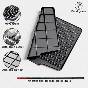 Tapete de Silicona Antideslizante para Secar Platos, Resistente al Calor, para Drenaje de Vajilla, para Grifo de Cocina - Product Image 5