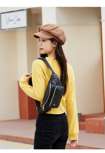 Borsa a tracolla da <span class=keywords><strong>donna</strong></span> alla moda, ricamata, semplice, tinta unita, da viaggio, trapuntata in PU, casual - Product Image 5
