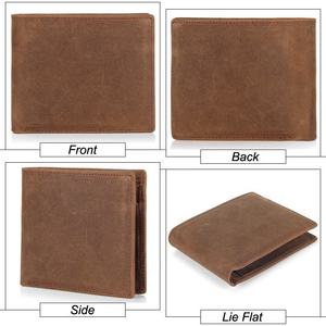 Cartera de Cuero Genuino de Vaca para Hombre de la Fábrica de Cuero Andong, con Bloqueo RFID, Estilo Retro, con Clip para Tarjetas - Product Image 2