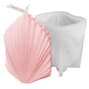 HY Coral <span class=keywords><strong>Shell</strong></span> Silicone Nến Khuôn Sò Điệp Lớn Xà Phòng Fondant Bánh Khuôn Khuôn Nhựa Epoxy Đúc Khuôn - Product Image 2