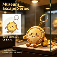 Porte-clés en peluche pièce de monnaie antique de luxe, porte-clés pièce d'or ancienne