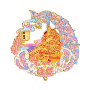 Colorful Enamel Metal Key Tag with Customizable Pattern Keyring for Souvenir Gifts