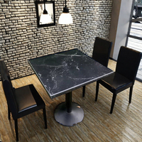 Table à manger moderne, résistante à l'eau et à l'huile, table de cafétéria, meubles d'extérieur en bois et en marbre pour la maison, bar, hôtel, hall, restaurant