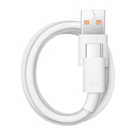 Kabel Pengisian Daya Super Cepat 66W USB Type C 6A Kabel Data Paduan Aluminium untuk Ponsel & Power Bank