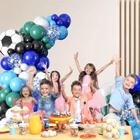 Kit de Décoration de Fête Thème Football en Latex et Aluminium pour Anniversaire de Garçons et Matchs de Football
