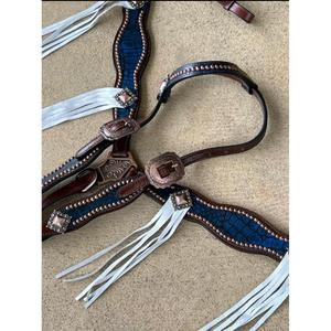 Juego de Arreos de Lujo Estilo Occidental, Cuero Resistente con Bordes Suaves, Herrajes Elegantes para Equitación de Sendero y Entrenamiento, Brida Incluida, Venta para Exportación - Product Image 4