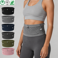 Ceinture porte-dossard légère et respirante en tricot élastique pour course, marathon, triathlon, avec pochette de rangement pour la taille