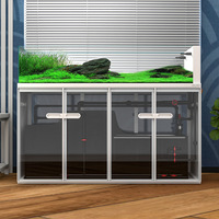 Pompe d'aquarium pour poissons d'eau salée en verre rectangulaire sur mesure de grande taille 450L, moderne, écologique, filtre à eau pour salon