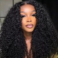 Perruque Pixie Bouclée Double Drawn 12A OEM & ODM, Densité 300%, Sans Gel, Entièrement Tissée à la Main, Multi-longueurs (16-20 pouces)