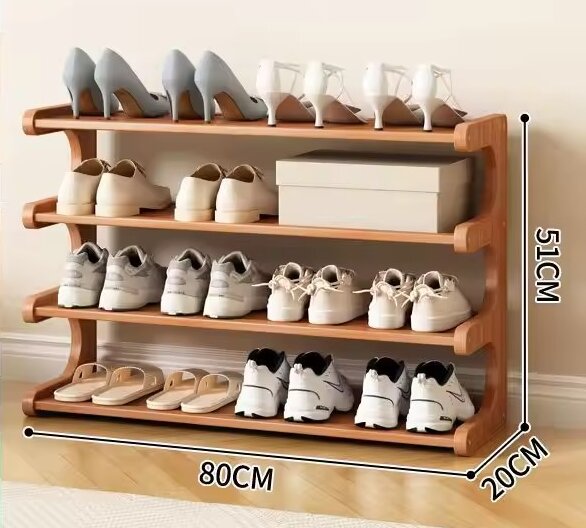 4 niveles, 80 cm de largo [capacidad para 12 pares de zapatos]