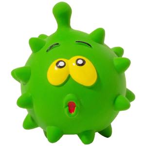 Pelota chirriante de goma de látex ecológica y duradera de 7.5 cm con diseño de perro de dibujos animados, juguete interactivo para jugar y limpiar los dientes, venta al por mayor - Product Image 3