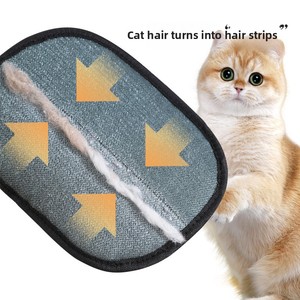 Sarung Tangan Penghilang Bulu Hewan Peliharaan Elektrostatik, Sikat Dua Arah dan Penghilang Bulu Lengket, Sarung Tangan Esensial untuk Kucing dan Anjing - Product Image 1