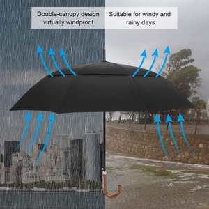 Duty <b>Windproof</b> Straight <b>Umbrella</b> Men Women Plastic Handle 54 Inches Straight Large Golf <b>Umbrellas</b> Golf UV <b>Umbrella</b> with Logo - Product Image 5