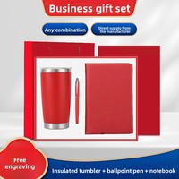 Coffrets cadeaux publicitaires personnalisés écologiques modernes pour entreprises, souvenirs d'entreprise, vente en gros, thermos, stylo, carnet