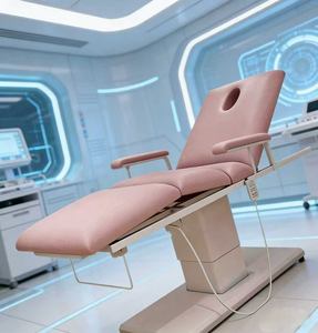 Electric Beauty Bed with Lifting Folding Tattoo Embroidery Micro Plastic Therapy Bed Beauty Salon Specific Massage Bed - Product Image 3