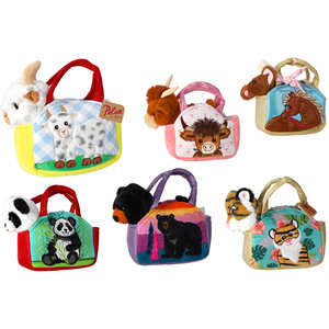 SAC ASSORTI DE DINDONS EN POILS D'ANIMAUX SAUVAGES 18CM - Product Image 1
