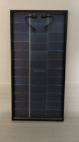 Panneau solaire monocristallin bifacial 220W tout noir avec dos transparent, cadre noir, module PV couleur tout noir, verre simple 1480x670x30mm