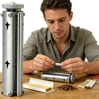 Machine à rouler les cigarettes manuelle en laiton 78 mm, pour rouler le tabac 6 mm, outils de fabrication de cigarettes DIY faits à la main, accessoires pour cigares
