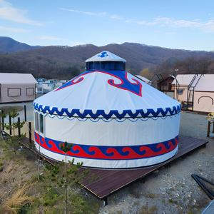 Yourte 4 saisons de haute qualité pour l'extérieur Tenda <span class=keywords><strong>Yurta</strong></span> Glamping Wood Camp 5m Wooden Yourt - Product Image 1