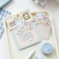 Notes autocollantes en forme de chat, bloc-notes créatif découpé en forme d'animal, papier à messages auto-adhésif pour journal, agenda, école, cadeau