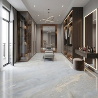 Dalle de marbre naturel bleu platine haut de gamme, polie, inaltérable, imperméable, écologique, moderne, pour hôtels, villas et salles de banquet