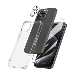 Protection d'écran en verre trempé anti-espionnage 3 en 1, protection complète, dureté 9H, pour objectif d'appareil photo, compatible avec les modèles 17/16/15 Pro - Product Image 2