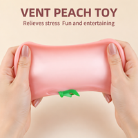 Jouets sensoriels anti-stress en caoutchouc personnalisés en gros, à rebond lent, en forme de pêche réaliste, mignons et moelleux