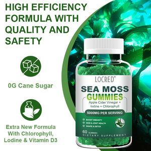 Gummies de mousse marine sans sucre 5000MG - Avec <span class=keywords><strong>vinaigre</strong></span> de cidre de pomme, iode et chlorophylle, complément pour le soutien immunitaire et articulaire - Product Image 5