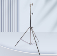 Trépied réglable en acier inoxydable de 2 m pour studio photo, vidéo, boîte à lumière, flash, réflecteur, appareil photo