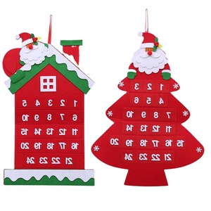 Custom 24 Days <strong>Christmas</strong> Countdown Calendar <strong>Wall</strong> Decoration Santa Claus Felt <strong>Christmas</strong> <strong>Tree</strong> Ornaments Advent Calendar - Product Image 2