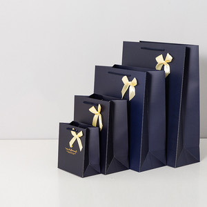 <span class=keywords><strong>Mini</strong></span> boutique de lujo con logotipo personalizado, bolsas de papel de regalo con asa, personalizadas, color blanco - Product Image 4