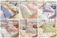 Offre Spéciale – Parure de lit de luxe 4 pièces King Size en tissu haute densité, motif floral européen, qualité hôtelière