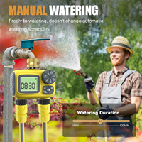 Programmateur d'arrosage automatique 2 zones avec écran LCD 3/4 pouces, piles AA, certifié CE, pour robinet d'irrigation extérieur programmable pour jardin